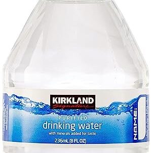 Water Bottled Purified Water 8 Fl Oz (Pack of 15, Total of 120 Fl Oz)