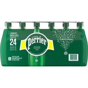 perrier carbonated mineral water plastic bottles, original, 16.9 fl oz (pack of 24), 405.6 fl oz