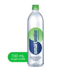 smartwater Cucumber Lime, Vapor Distilled Premium Bottled Water, Cucumber Lime, 23.7 Fl Oz (Pack of 12)