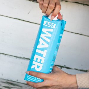 JUST Water - 100% Spring Water, Naturally Alkaline, 8.0 pH - Plant-Based, BPA Free, Sustainable and Fully Recyclable Boxed Water Bottle - Eco-Friendly - 1L / 33.8 Fl Oz (Pack of 6)