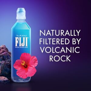 FIJI Natural Artesian Bottled Water 700 mL / 23.7 Fl Ounce (Pack of 12) - Sports Cap