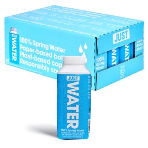 just water - 100% spring water, naturally alkaline, 8.0 ph - plant-based, bpa free, sustainable and fully recyclable boxed water bottle - eco-friendly - 11.2 fl oz (pack of 24)