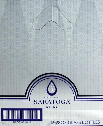 Saratoga Natural Spring Water - 28 oz. (Non-Carbonated, Pack of 12)