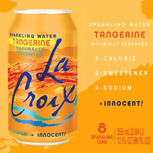 LaCroix Sparkling Water, Tangerine, 12 Fl Oz (pack of 8)