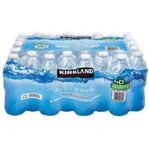 blue ribbon kirkland signature purified drinking water 16.9 fl oz (pack of 40, total of 676 fl oz)