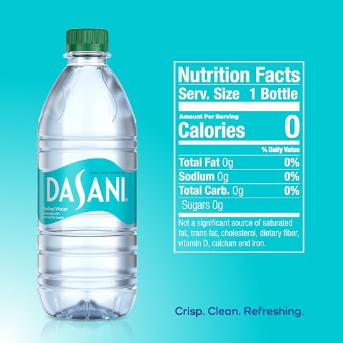 DASANI Purified Water Enhanced with Minerals, 16.9 Fl Oz (Pack of 24)