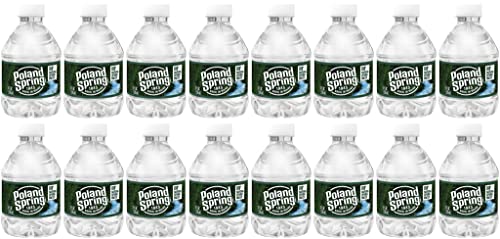 Poland Spring 100% Natural Premium Spring Water - 8 Fl Oz Bottles | Pack of 16