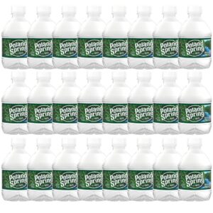 Poland Spring Mini Water Bottles, 8oz, 24-Pack - Bundled in a PD Bag