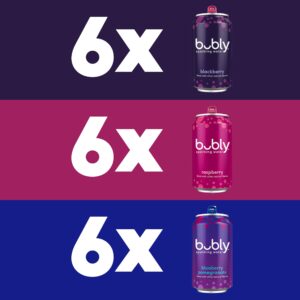 bubly Sparkling Water, Triple Berry Variety Pack, Zero Sugar & Zero Calories, Seltzer Water, 12 Fl Oz Cans (Pack of 18)