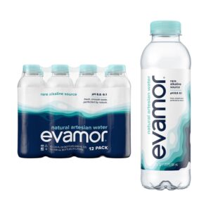 evamor artesian bottled water - single source, naturally alkaline and full of electrolytes refreshing and smooth tasting water for hydration and health, 20 fl. oz. bottles (pack of 12)