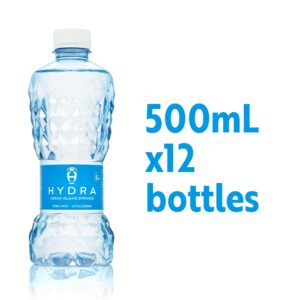 HYDRA Greek Island Spring Water - Naturally Alkaline Bottled Water, 8.0pH Level, BPA-Free, Case of 12 x 16.9-Ounce Bottles