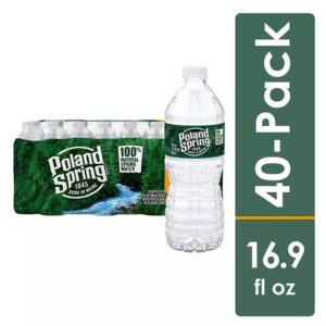 Poland Spring Natural Water 16.9 oz. 40 count (1 pack)