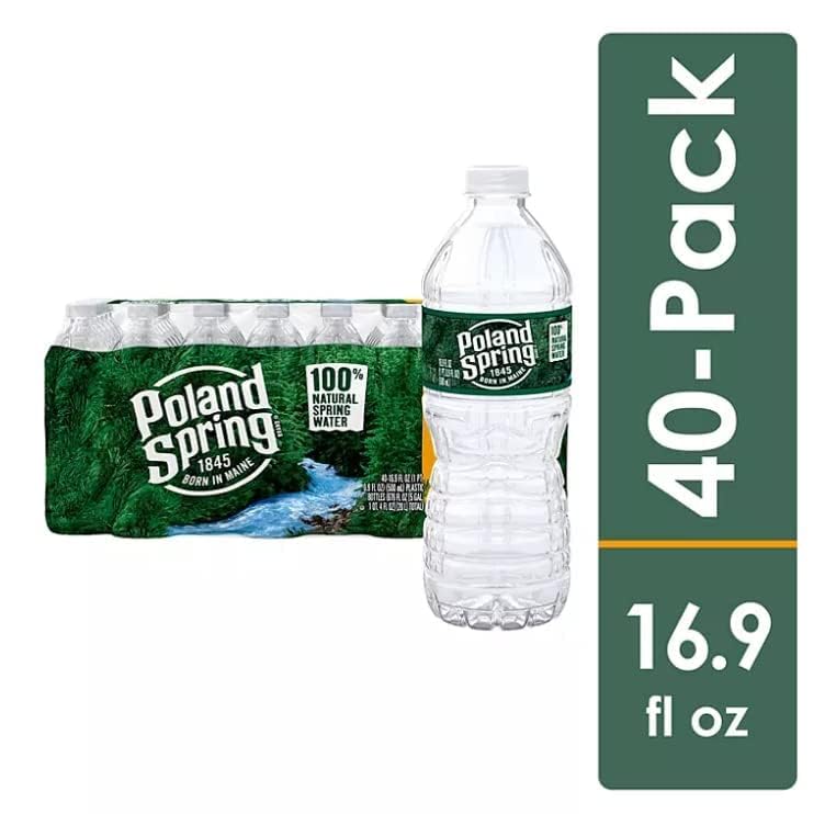 Poland Spring Natural Water 16.9 oz. 40 count (1 pack)