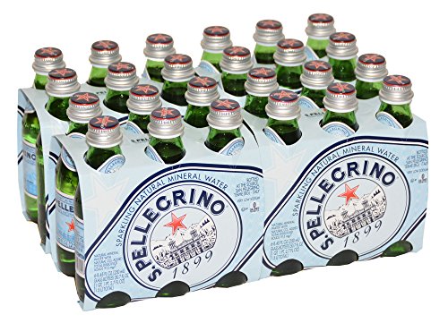 S.Pellegrino - Sparkling Natural Mineral Water - Case of 24 Glass Bottle of 250 ml/8.4 oz./ea