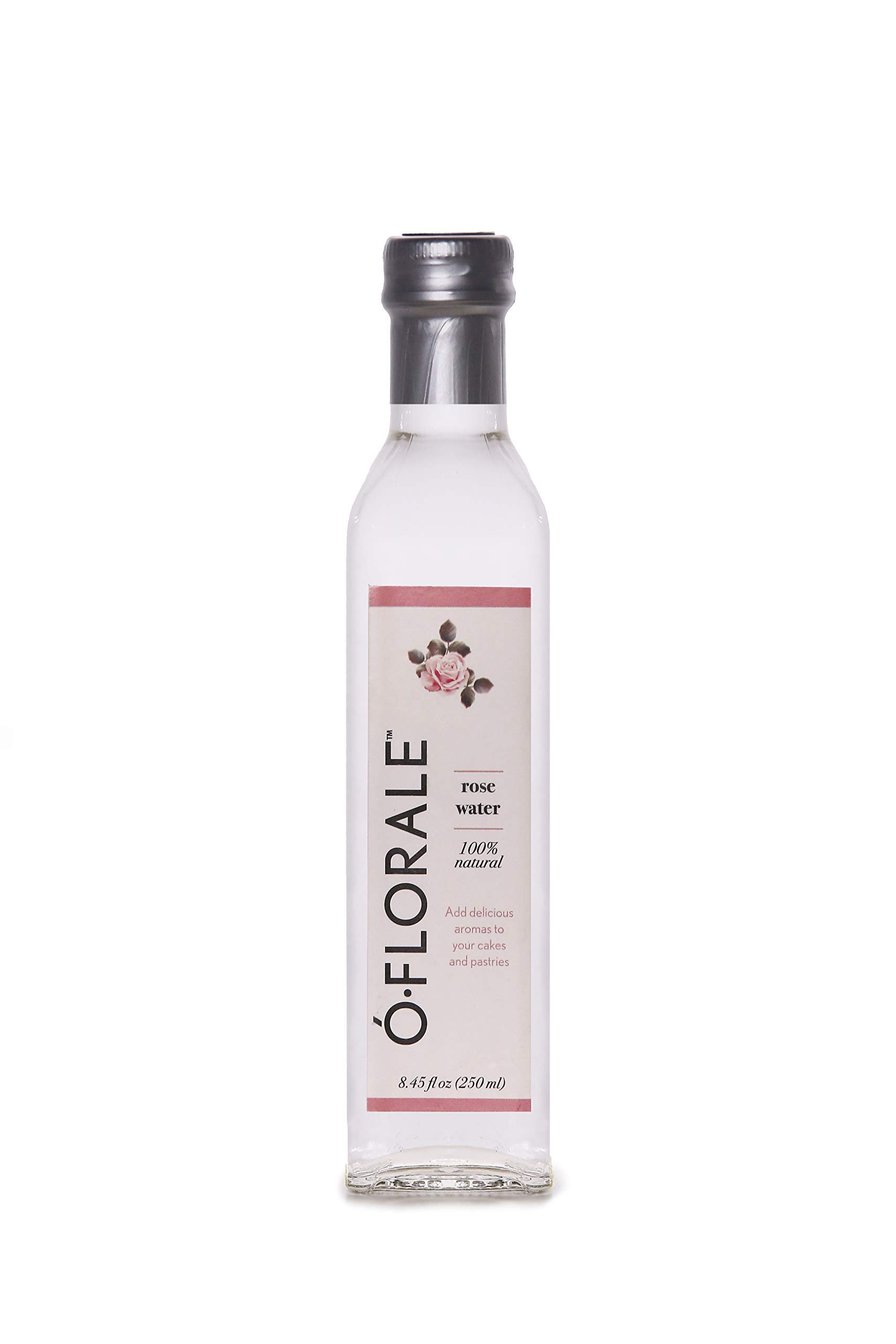 OFLORALE Lebanese Rose Water, 8.45 fl oz, 100% Natural, No Sugar, for Cooking, Baking and Desserts