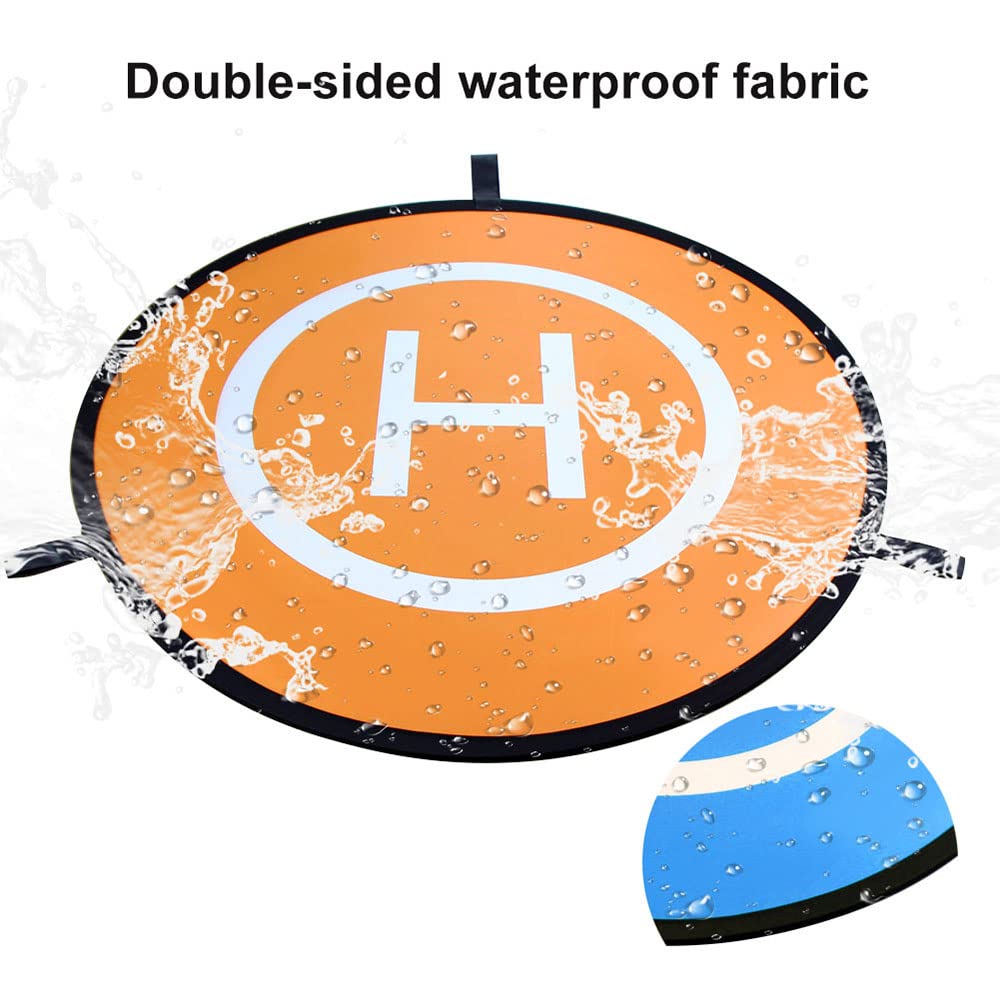 Drone Landing Pads, KINBON Waterproof 28'' Universal Landing Pad Fast-fold Double Sided Quadcopter Landing Pads for RC Drones Helicopter DJI Spark Mavic Pro Phantom 2/3/4 Pro Inspire 2/1 3DR Solo