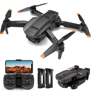 GOFOIT Mini Drone with Camera for Adults Kids, 1080P HD Foldable FPV RC Quadcopter with Upgrade Gesture Control, 90° Adjustable Lens, Headless Mode, 2 Batteries, Carrying Case, Altitude Hold, 3D Flip