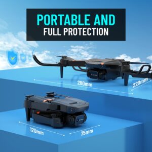 GOFOIT Mini Drone with Camera for Adults Kids, 1080P HD Foldable FPV RC Quadcopter with Upgrade Gesture Control, 90° Adjustable Lens, Headless Mode, 2 Batteries, Carrying Case, Altitude Hold, 3D Flip