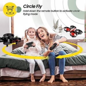 Holy Stone Mini Drone for Kids and Beginners RC Nano Quadcopter Indoor Small Helicopter Plane with Auto Hovering, 3D Flips, Headless Mode and 3 Batteries, Great Gift Toy for Boys and Girls, Red