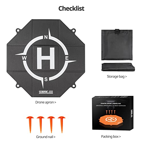 STARTRC Drone Landing Pad, Double-Sided Colors Waterproof 20 inch Helipad for DJI Mini 4K/Mini 4 Pro/Avata 2/Air 3/Mini 2 SE/Mini 3 Pro/Mavic Air 2S/Avata/RC Drone Accessories