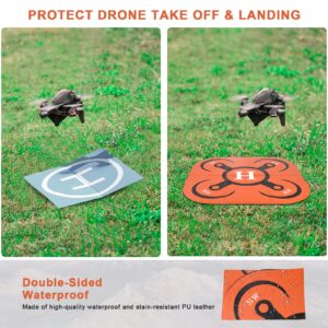 HZD Drone Landing Pad 20 inch/50cm, Weighted Foldable Double-Sided Fast-Fold Helipad for DJI Avata/Mini 2/Mini 3/Mavic 3/Mavic Mini SE/Mavic Air 2/Air 2S/Holy Stone Drone/FPV Drone Accessories