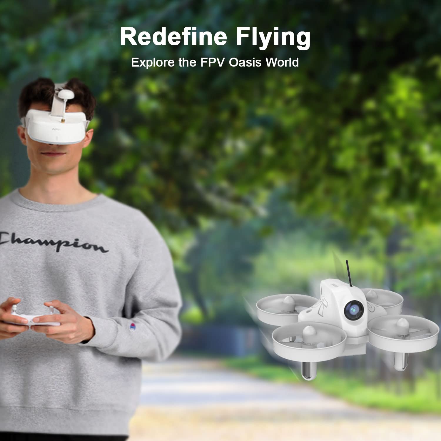 APEX VR70 FPV Drone Kit, First-Person View with Goggles, Brushed Racing for Beginners Super-Wide 120° FPV, Low-Latency 5.8G Transmission, Drop-resistant, Suitable Novice Practice Drones