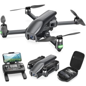 holy stone hs710 drones with camera for adults 4k, gps fpv foldable 5g quadcopter for beginners with optical flow positioning, auto return home, follow me, brushless motor, easy to fly