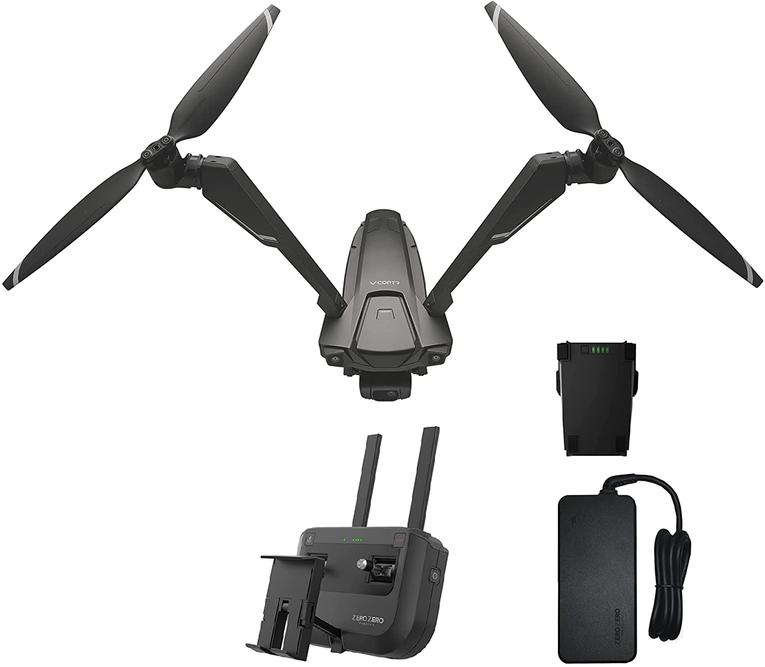 V-COPTR FALCON Bi-Copter Drone Copter UAV Aircraft with 3-Axis Gimbal Camera, 4K Video, upto 50 Min Flight Time, 1/2.3-Inch CMOS Sensor, Obstacle Avoiding, Tilt Rotor Control, Autofollow