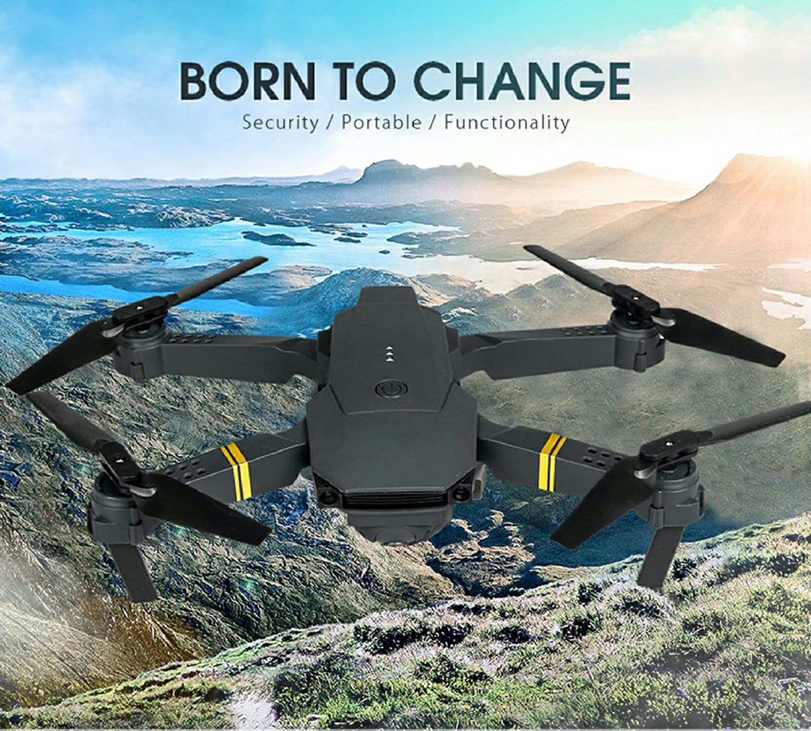 Drone with Camera for Kids and Adults | 720P/1080P/4K HD Wide Angle FPV Live Video | RC Quadcopter Helicopter One Key Start, Gravity Control, Altitude Hold, Headless Mode, Waypoints Functions (4K)