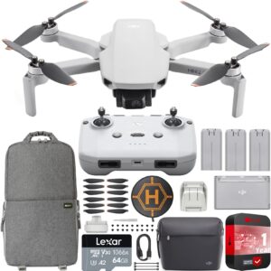 dji mini 2 se camera drone quadcopter fly more combo with rc-n1 remote controller, qhd video, 10km transmission, under 249g, return to home, auto pro shots bundle with deco gear backpack +accessories