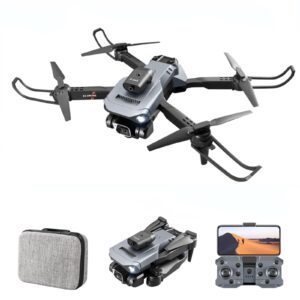 ZELARO Foldable FPV Drone with 4K Camera for Adult Beginners 14+, Quadcopter RC Mini Drone UAV WiFi Remote Control Drone Toys with Battery, Altitude Hold, Gesture Control, Toys Gift for Adults - Grey