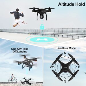 4DRC F1 GPS 4K Drone with Camera for Adults, FPV 5G WiFi FPV RC Quadcopter Beginners,with Auto Return Home, Altitude Hold and GPS Follow Me, Waypoint Fly,2 Batteries, 30 Mins Long Flight,Black