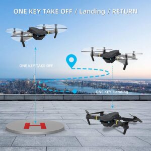 Falcon X 4K Drone with Camera for Adults Upgraded Edition Wide-Angle HD WiFi FPV Live Video - QuadAir Skyline X Foldable, Beginners, Gesture Photo, Altitude Hold, Includes Case and 2 Batteries