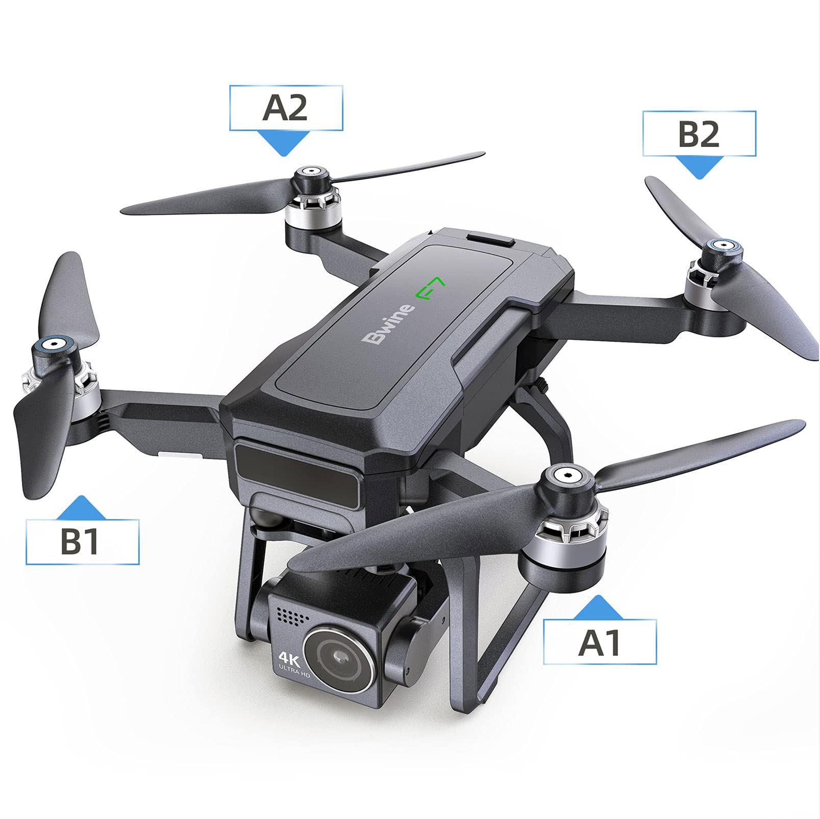 Bwine Original Replacement Parts F7 Drone, Arm with Motor, Repair Parts Drone Accessories (Left Front)