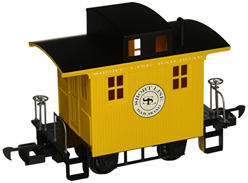 Bachmann Industries Li'L Big Haulers Caboose G-Scale Short Line Railroad with Yellow/Black Roof, Large