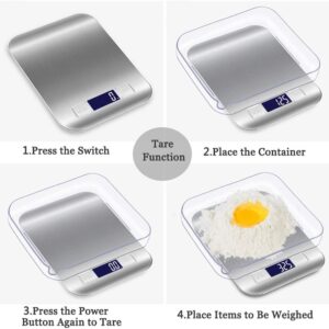 Introducing The SILSILA Digital Kitchen Scale! Precisely Measure Weight in Grams, Ounces, and pounds. with a max Capacity of 22lb and Graduation of 1g/0.05oz, It's Perfect for Cooking.