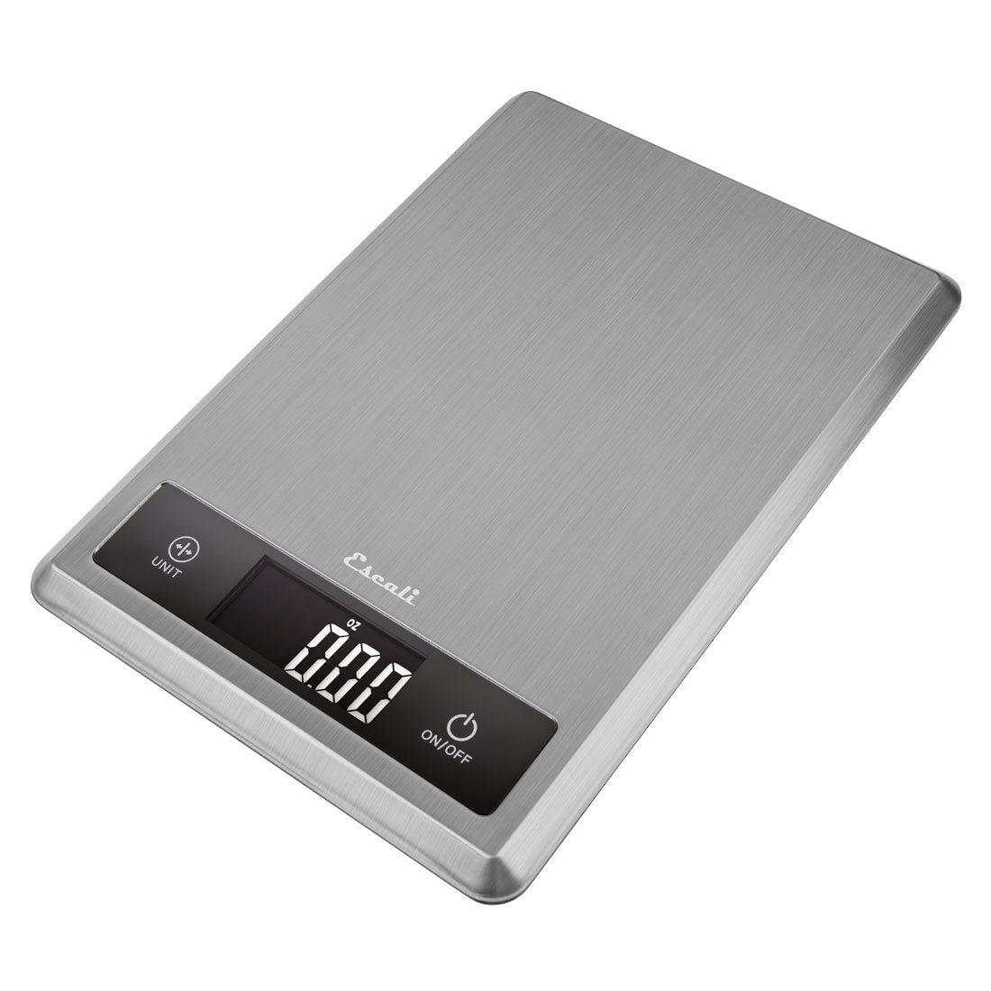 Escali T115S Ultra Thin Kitchen, Office, Herb Scale, Tare Functionality, LCD Digital Display, 11lb Capacity, Silver