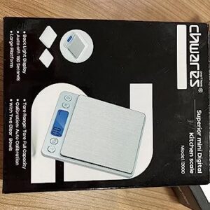 CHWARES Food Scale, Kitchen Scale with Trays 3000g/0.1g, Small Scale with Tare Function Digital Scale Grams and Ounces for Weight Loss, Dieting, Baking, Cooking, Meal Prep, Coffee, Green