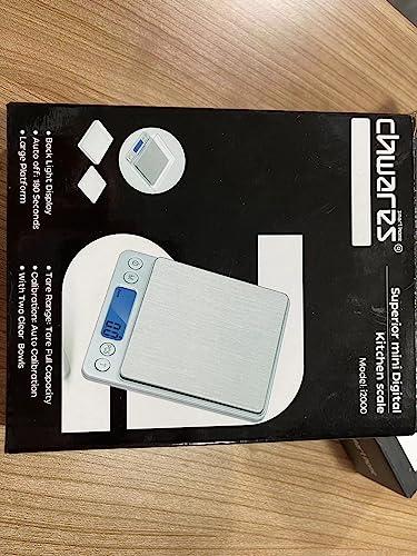 CHWARES Food Scale, Kitchen Scale with Trays 3000g/0.1g, Small Scale with Tare Function Digital Scale Grams and Ounces for Weight Loss, Dieting, Baking, Cooking, Meal Prep, Coffee, Green