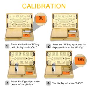 Fuzion CASH-200 Gram Scale Digital Pocket Scale, 0.01g Digital Grams Scale, Jewelry Scale, Small Food Scale Gold Gram Scale with Upgraded Display, Multi-Accessories