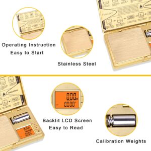 Fuzion CASH-200 Gram Scale Digital Pocket Scale, 0.01g Digital Grams Scale, Jewelry Scale, Small Food Scale Gold Gram Scale with Upgraded Display, Multi-Accessories