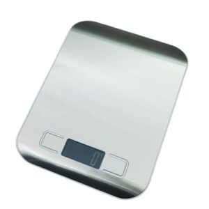 22lb (Max) Digital Kitchen Scale for Cooking and Baking (Silver) - Extra Precise Measurements, 6 Units (g/kg/oz/lb/ml), Auto Shut Off, Food Grade Stainless Steel, Non-Slip Design, Anti-Fingerprinting