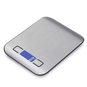 ekoroc digital kitchen scale, premium stainless steel food scales weight grams and oz for baking and cooking,11lb/5kg with 0.1oz/1g precision