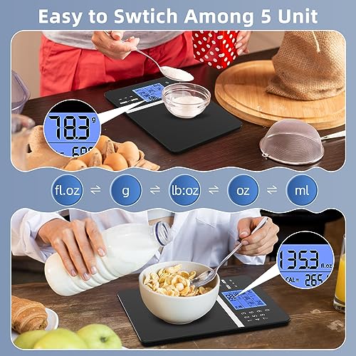 Food Scale with Nutritional Calculator Up to 999 Food & Digital Calorie Food Scale Weight Grams and Oz Smart Calorie Counter Scale for Kitchen, Diet & Weight Loss