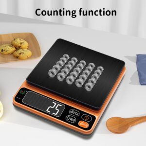 SCALE JAZZ Food Kitchen Scale for Cooking Baking Meal Prep Digital Kitchen Scale Grams Milliliters 1.1lbs/500g 0.01g/ 0.00035ozPreciseGraduation Backlit Display Battery Included