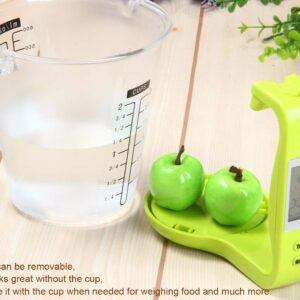 Kitchen Scale Digital Measuring Cup 1kg/600ml Food Scale Weight Scale Scales Weighing Water Milk Flour Sugar Oil Coffee Liquid Baking Cooking Plastic Measuring Cups Grams and Ounces (Black)