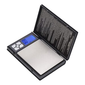 Digital Pocket Gram Scales 2000g / 0.1g Micro Mini High Precision Food Herb Scale Jewelry Scale Weigh Gram Scale Gram Portable and Oz,Small Food/Jewelry Scale Black (Batteries Included)