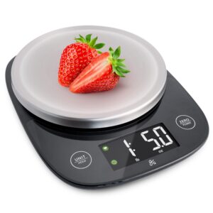 Greater Goods Premium Baking Scale, Ultra Accurate, Digital Kitchen Scale, Prep Baked Goods, Weigh Food and Coffee or Use for Meal Prep, Four Units of Measurement, Designed in St. Louis (Blk, No Bowl)