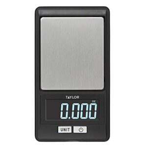 Taylor High-Precision Digital Portioning Scale with Cover, 16OZ/500G, Black