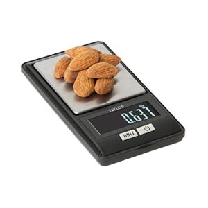 Taylor High-Precision Digital Portioning Scale with Cover, 16OZ/500G, Black